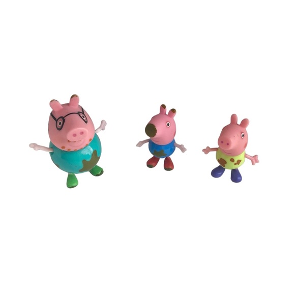 Peppa Pig Daddy Pig George Muddy Puddles Figures Jazwares - Picture 1 of 7